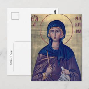Cartão Postal Ícone Ortodoxo de Sta. Macrina a Jovem