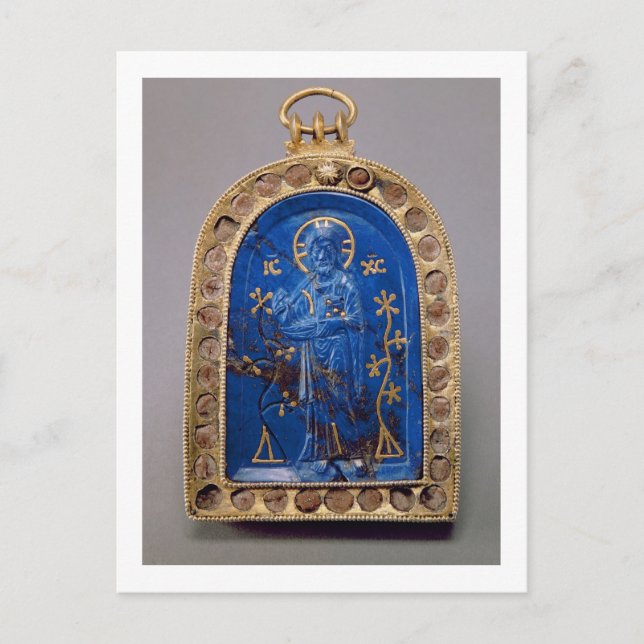 Cartão Postal Ícone portátil, provavelmente medieval (lapis lazu (Frente)