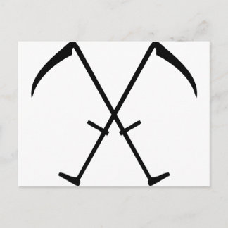 Cartão Postal ícone preto rolo cruzado