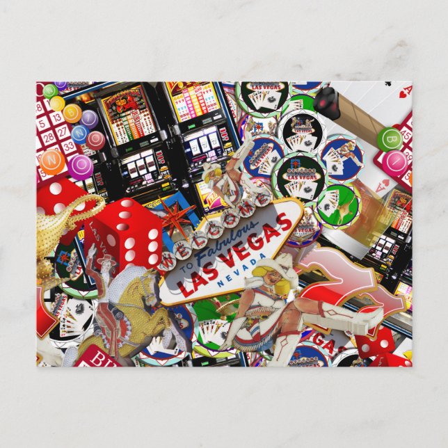 Cartão Postal Ícones de Las Vegas ~ Jolers Deliciosos (Frente)