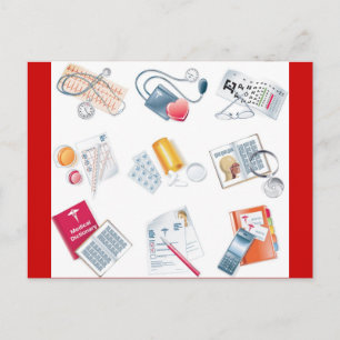 Cartão Postal Ícones do vetor MÉDICO