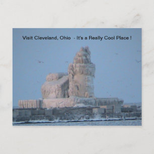 Cartão Postal Icy Cleveland Harbor