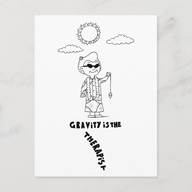 Cartão Postal Ida Rolf - A gravidade é a terapeuta (Frente)