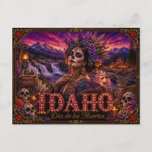 Cartão Postal Idaho Dia dos Mortos Retro