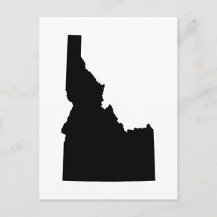 Cartão Postal Idaho em preto