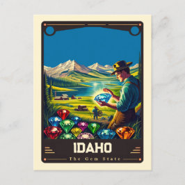 Cartão Postal Idaho | Espírito Patriótico Vintage