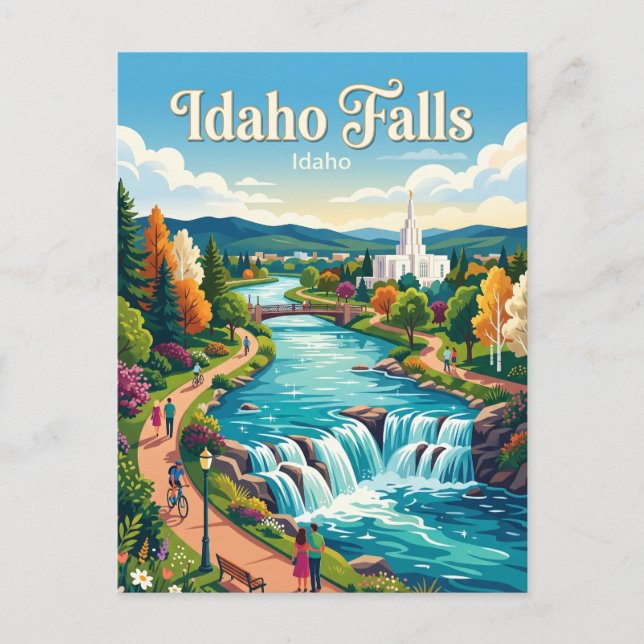 Cartão Postal Idaho Falls Idaho (Frente)