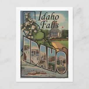 Cartão Postal Idaho Falls, Idaho - Grandes Cenas de Letra
