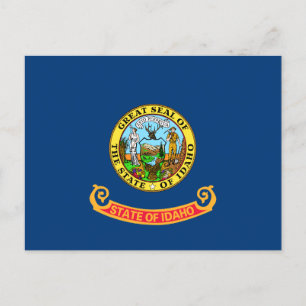Cartão Postal Idaho Flag: Estado Gem, América Mountain West