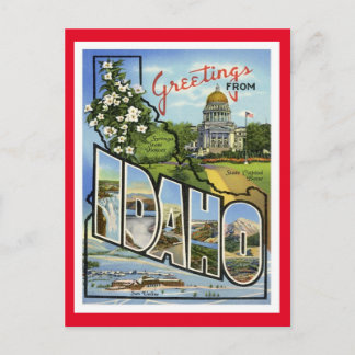 Cartão Postal Idaho Saudações Dos Estados Unidos