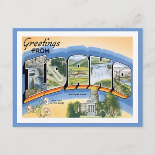 Cartão Postal Idaho Saudações Dos Estados Unidos
