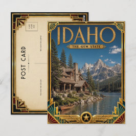 Cartão Postal Idaho Vintage Art Deco Era de Ouro