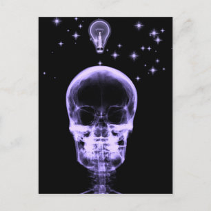 Cartão Postal Ideia Brilhante Esqueleto de Raio X - Roxo