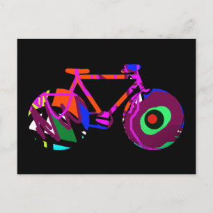 Cartão Postal ideia de bicicleta de arte moderna
