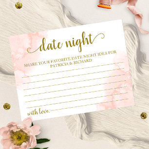 Cartão Postal Ideia de Noite de Encontro Geométrico Floral Rosa 