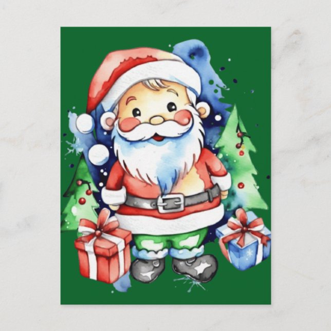 Cartão Postal Ideias de presentes do Papai Noel (Frente)