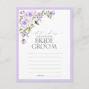 Cartão Postal Ideias Elegantes de Encontros com Lilás Lavanda Fl