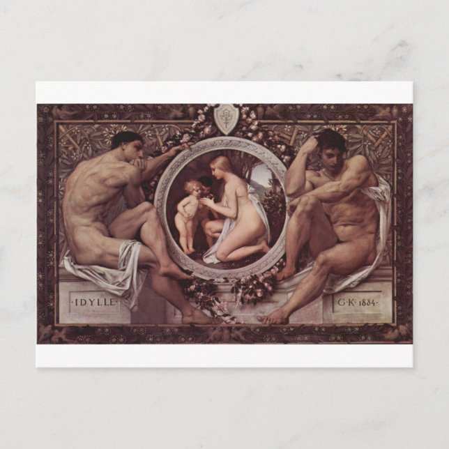 Cartão Postal Idílio (Idílios) de Gustav Klimt (Frente)