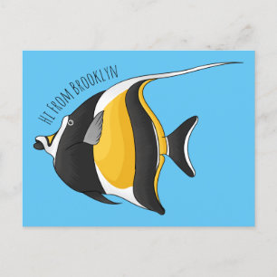 Cartão Postal Idiota de desenho animado