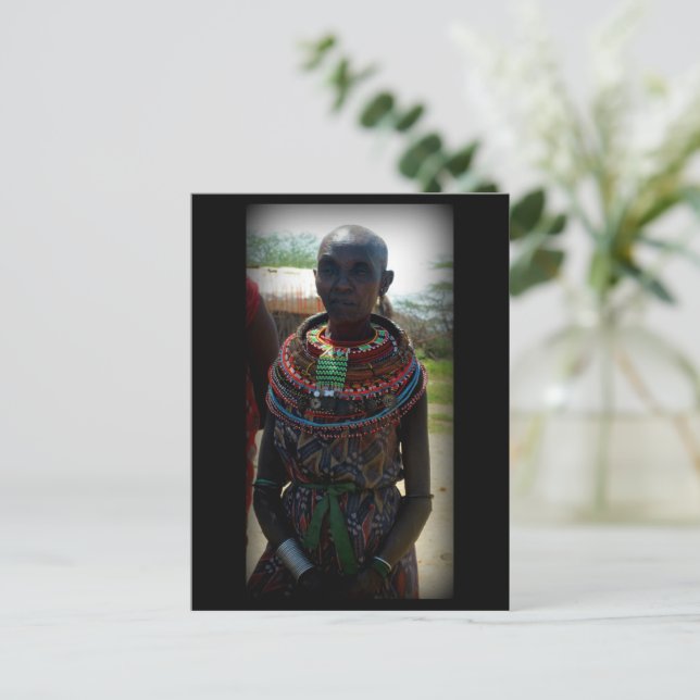 Cartão Postal Idoso Samburu (Em pé/Frente)