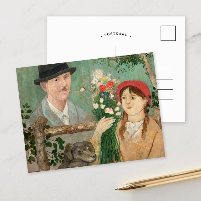 Cartão Postal Idyll Beside a Fence | Tadeusz Makowski (Criador carregado)