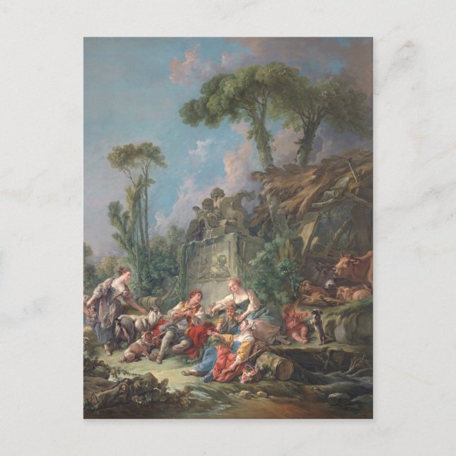 Cartão Postal Idyll de Shepherd - François Boucher (Frente)