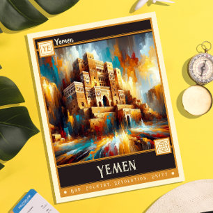 Cartão Postal Iêmen   Vintage Painting