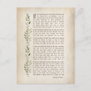 Cartão Postal IF, poema inspirado de Rudyard Kipling