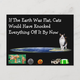 Cartão Postal If the Earth Was Flat Postcard