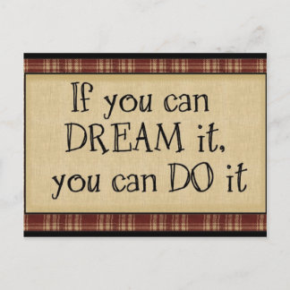 Cartão Postal If You Can Dream: Postcards