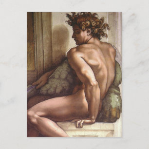 Cartão Postal Ignudo, Capela Sistina de Michelangelo Cartão-pos