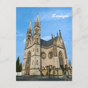 Cartão Postal Igreja Apollinaris em Remagen, Alemanha
