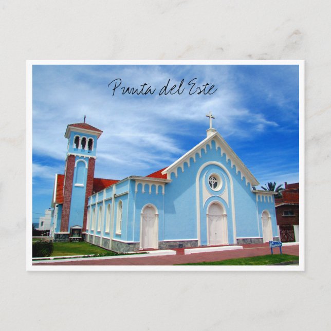 Cartão Postal igreja azul punta (Frente)