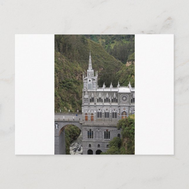 Cartão Postal Igreja Basílica de Las Lajas, Colômbia (Frente)
