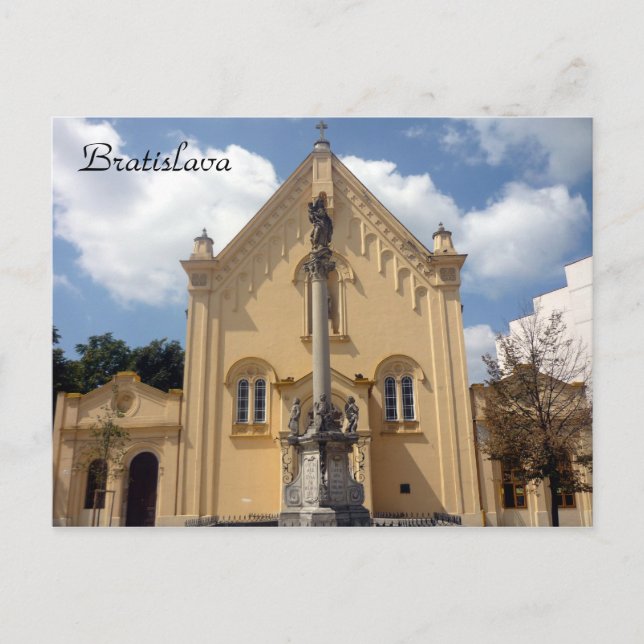 Cartão Postal igreja capuchinha de bratislava (Frente)