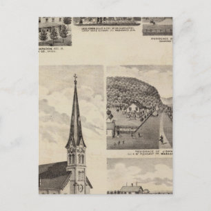Cartão Postal Igreja Católica Romana, Residências, Minnesota