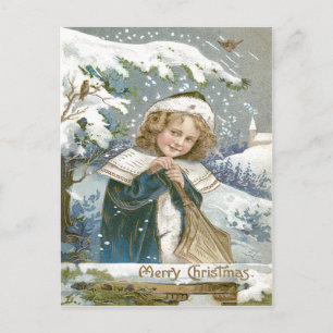Cartão Postal Igreja da Árvore de Neve da Menina Bonita