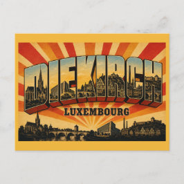 Cartão Postal Igreja de Diekirch Luxemburgo
