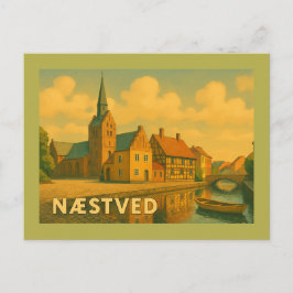 Cartão Postal Igreja de Næstved Dinamarca