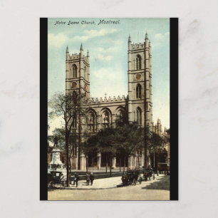 Cartão Postal Igreja de Notre Dame Montreal Vintage 1914