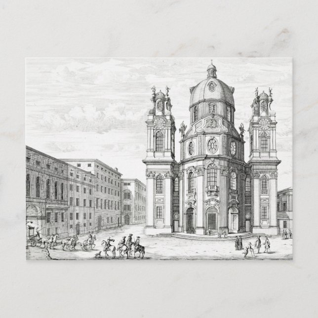 Cartão Postal Igreja de Notre Dame, Salzburgo, Áustria, de "Ent (Frente)