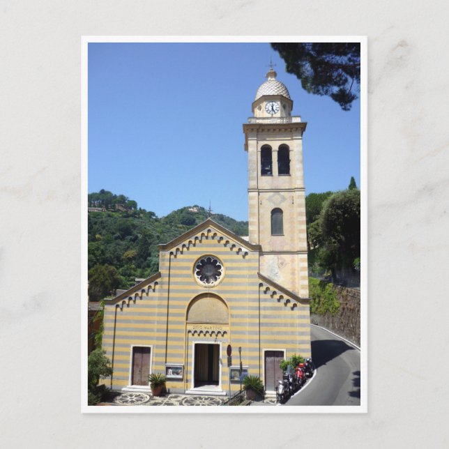 Cartão Postal igreja de portofino martino (Frente)
