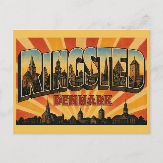 Cartão Postal Igreja de Ringsted Dinamarca (Frente)