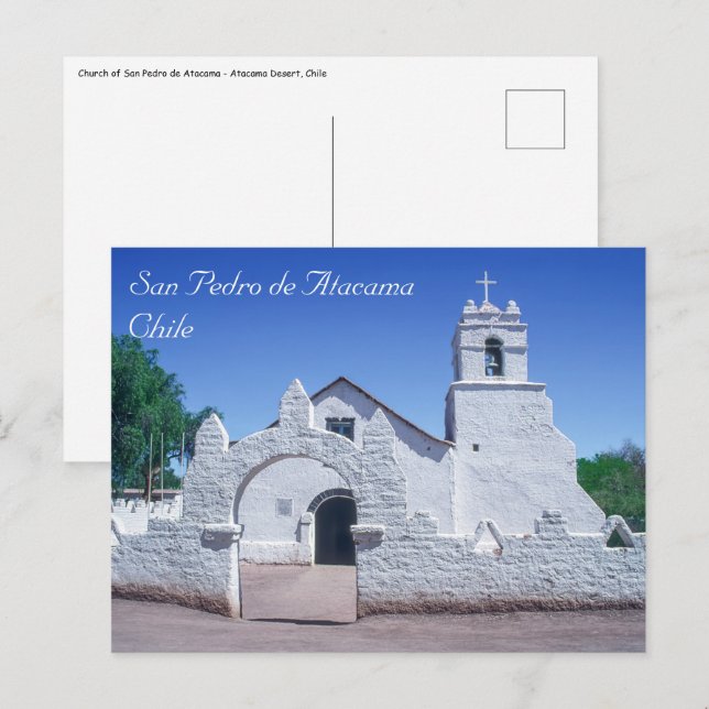 Cartão Postal Igreja de San Pedro de Atacama - Chile (Frente/Verso)