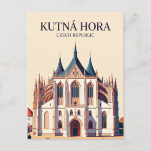 Cartão Postal Igreja de Santa Bárbara República Tcheca