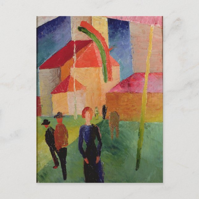 Cartão Postal Igreja Decorada com Bandeiras (Frente)