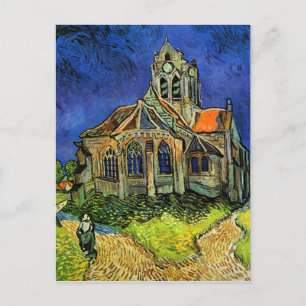 Cartão Postal Igreja em Auvers Van Gogh Arte Fina