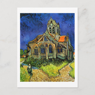 Cartão Postal Igreja em Auvers Van Gogh Fine Art
