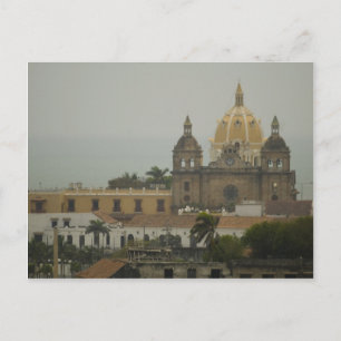 Cartão Postal Igreja em Cartagena, Colômbia