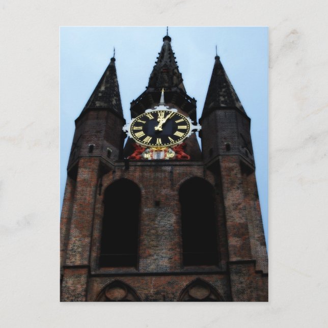 Cartão Postal Igreja em Delft (Frente)